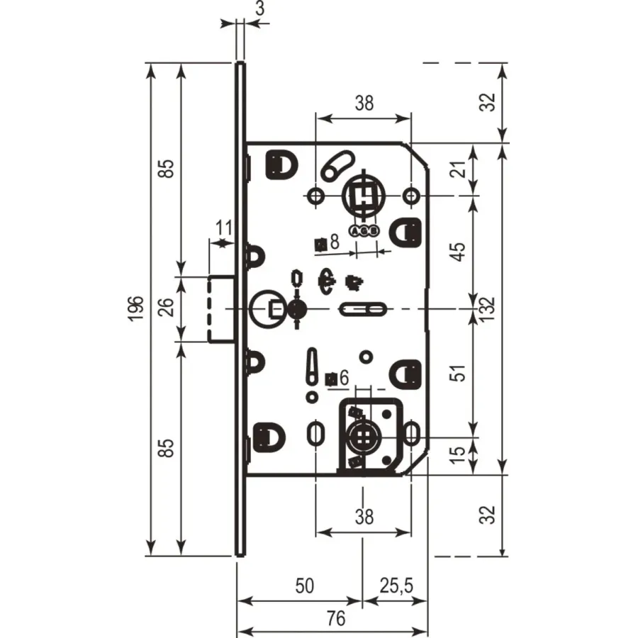 Магнитный Механизм AGB Mediana Polaris белый WC 96мм Магнитный Механизм AGB Mediana Polaris белый WC 96мм