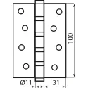 Дверные петли RDA 100*75*3*2.5 черный матовый цвет (пара)
