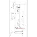 Замок с крючком и защелкой TESA DIN 4240BE UNIV  85мм SS 22мм [BS 20,25,30,35mm]