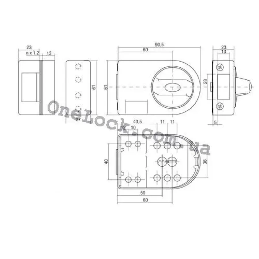 Накладной замок Gerda ZN 100 Накладной замок Gerda ZN 100
