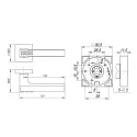 Дверные ручки Fuaro Flash DM CF-17 кофе