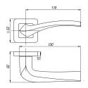 Дверные ручки PUNTO VESTA QR GR/CP-23