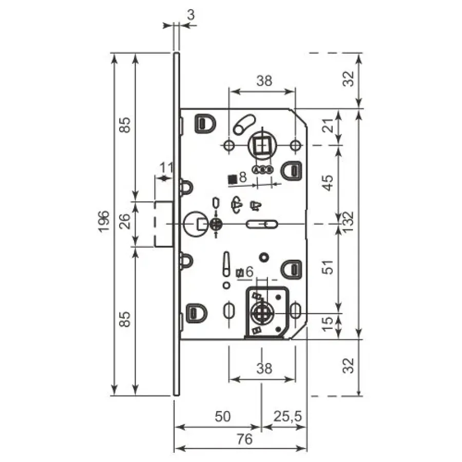 Магнитный Механизм WC AGB Mediana Polaris латунь 96 мм Магнитный Механизм WC AGB Mediana Polaris латунь 96 мм