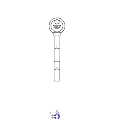 Изготовление ключей XBW-1 (BR 1) Барьер 94.5 mm (дубликат ключа)