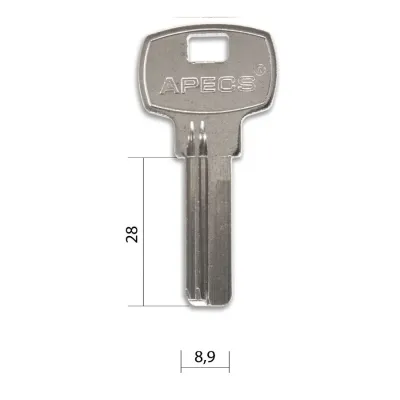 Изготовление ключей APECS AP1B металл (дубликат ключа)