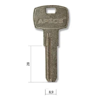 Изготовление ключей APECS под бронь металл (дубликат ключа)