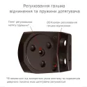Дверной доводчик RYOBI DS-2550 BC STD НО [80кг|1100мм]