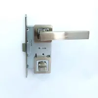 Ручка с защелкой под фиксацию TRION LION 74 AL SN/СP Алюминий