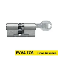 Цилиндр замка EVVA ICS 3KEY  ключ-ключ (никель)