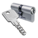Цилиндр замка EVVA MCS 5KEY ключ-тумблер (никель)