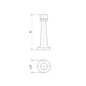 Дверной отбойник настенный APECS DS-0015 79 мм Дверной отбойник настенный APECS DS-0015 79 мм