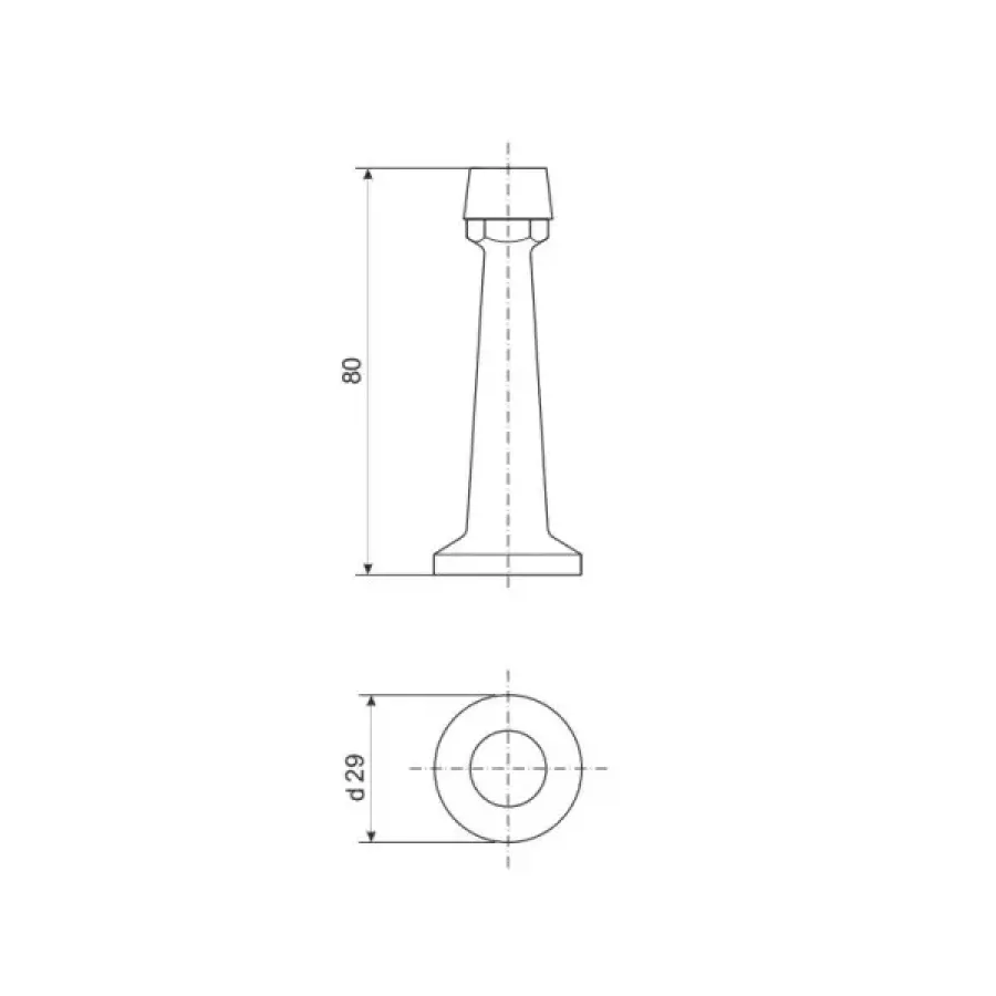 Дверной отбойник настенный APECS DS-0015 79 мм Дверной отбойник настенный APECS DS-0015 79 мм