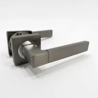 Дверные ручки PARTNER R102 MBN/CP графит/хром