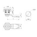 Замок кноб на металлический шкаф RZ 311-1-6