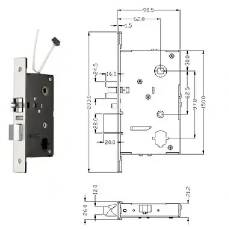 Автономный RFID замок SEVEN LOCK SL-7731S black Автономный RFID замок SEVEN LOCK SL-7731S black