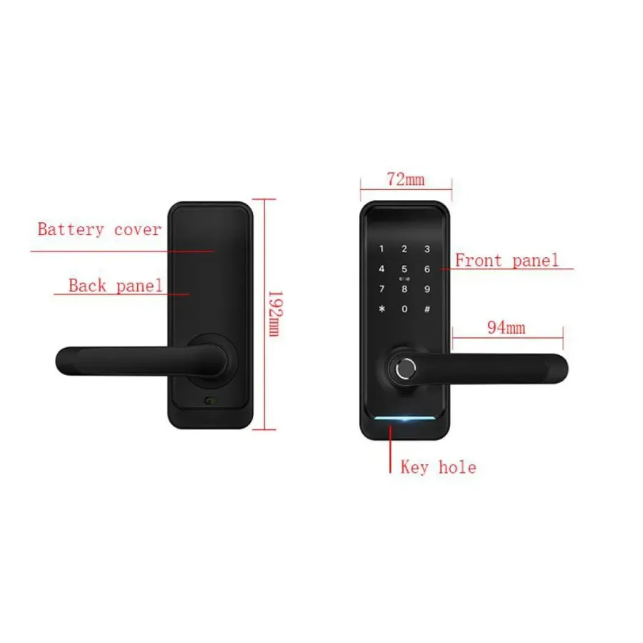 Умный биометрический замок SEVEN LOCK SL-7738SH black Умный биометрический замок SEVEN LOCK SL-7738SH black