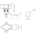 Замок кноб для металлического шкафа RZ 311-3-5