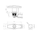 Замок-ручка образная RZ 207-1-K-B