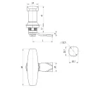 Замок-ручка образная RZ 207-1-K-C