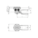 Замок для электрошкафа RZ 1820-202-226, бабочка
