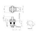 Замок поворотный прижимной мини RZ 1834-104-602
