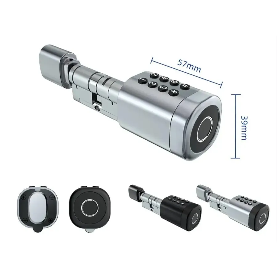 PES Cylinder Black 35х35Т кодовый смарт-цилиндр для замка PES Cylinder Black 35х35Т кодовый смарт-цилиндр для замка