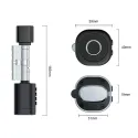 PES Cylinder Black 35х35Т кодовый смарт-цилиндр для замка PES Cylinder Black 35х35Т кодовый смарт-цилиндр для замка