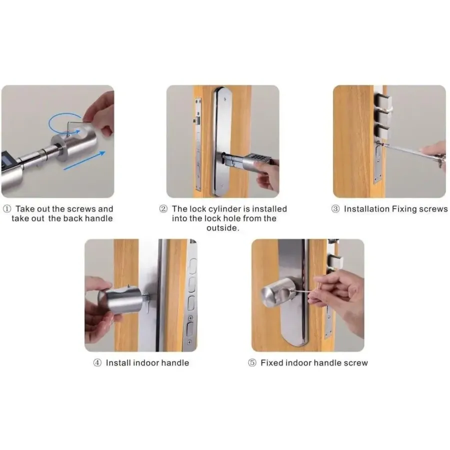 PES Cylinder Silver 35х35 мм кодовый смарт-цилиндр для замка PES Cylinder Silver 35х35 мм кодовый смарт-цилиндр для замка