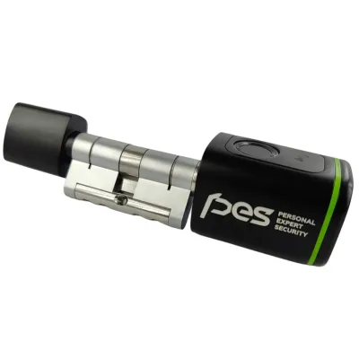 PES Cylinder 2 цилиндр со сканером отпечатков пальца черный 70 мм 35/35
