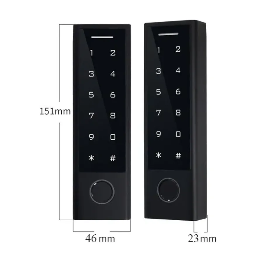 PES KeyPad slim биометрический контроллер доступа черный PES KeyPad slim биометрический контроллер доступа черный