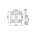 Петля 50х50 мм RZ 421-3-V1 из пластика.
