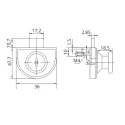 Замок для витрины RZ GL804