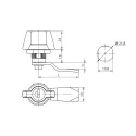 Ручка-замок для распределительных шкафов RZ 298-2-34-6