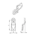 Ригель для замка щитового RZ C1.0245, стальной