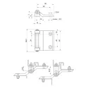 Дверная накладная петля RZ 3030-210