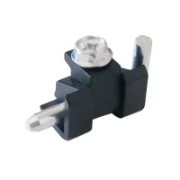 Угловая черная петля 180° RZ H230.1.2.1, на металлическую мебель