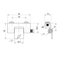 Петля приварная для электрошкафа RZ 408-1-V2-DIL2, 2 отв. под винт