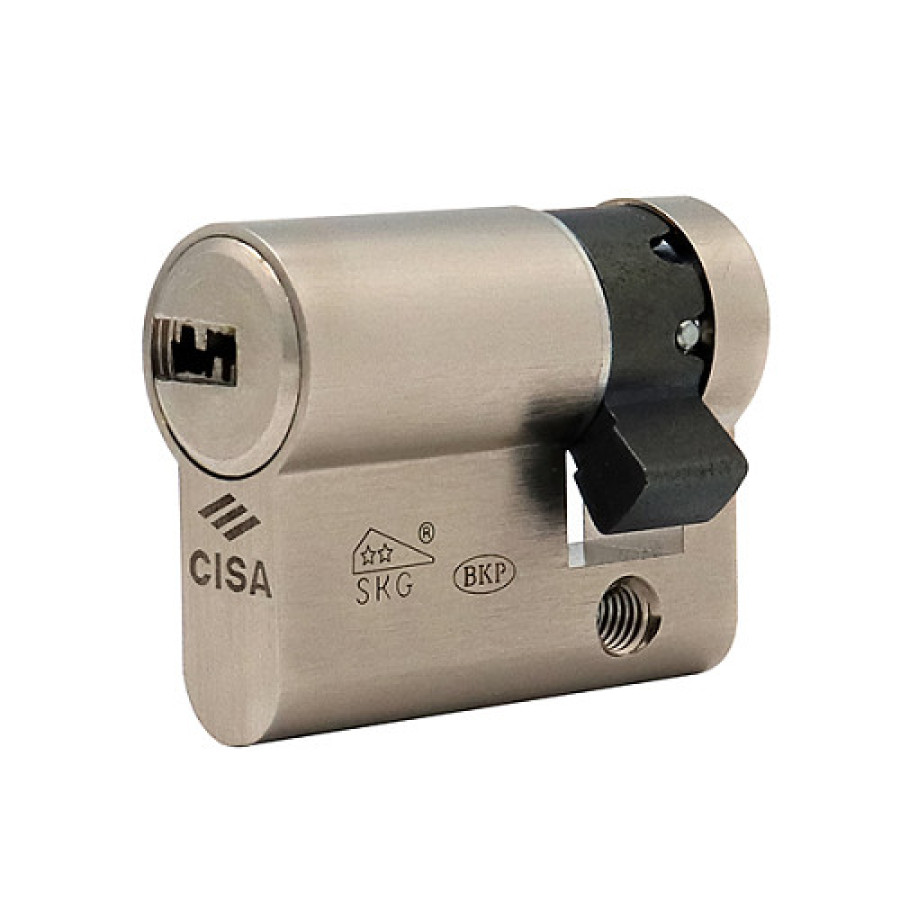 Цилиндр половинка CISA ASIX P8 60 (50*10) никель матовый 3 ключа Цилиндр половинка CISA ASIX P8 60 (50*10) никель матовый 3 ключа