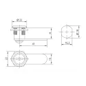 Почтовые замки RZ L1618.1.0.C, из металла
