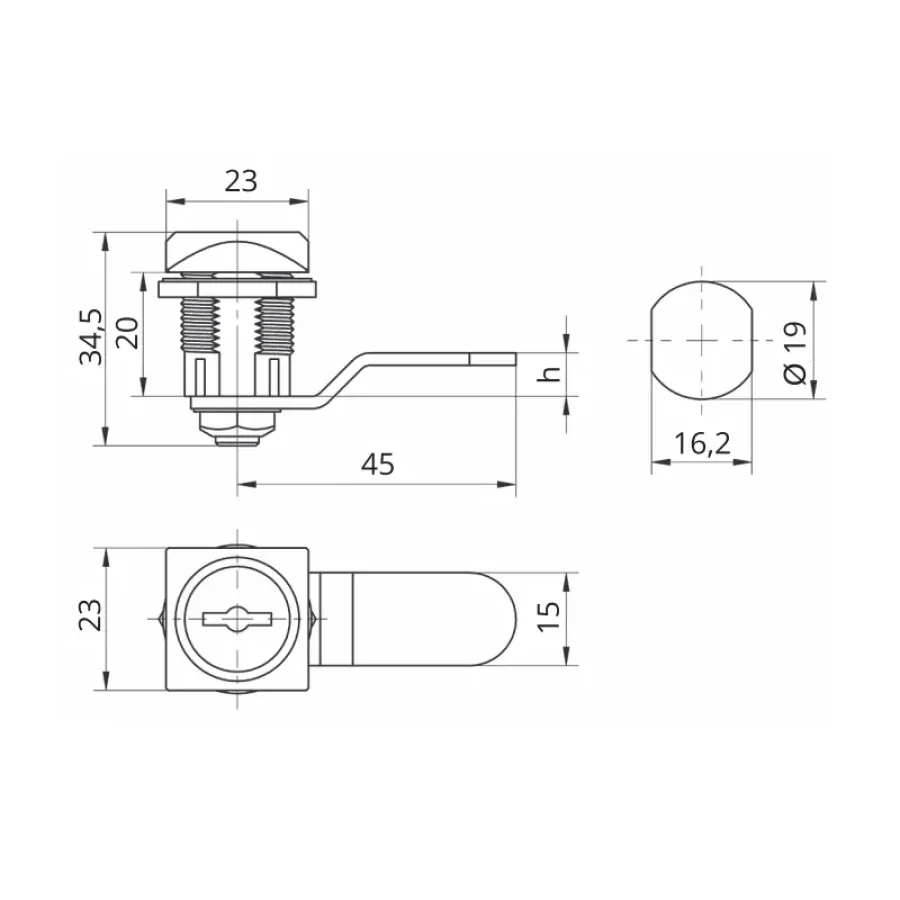 Замок для камер хранения в магазинах RZ L203.2-4.A, мастер-система Замок для камер хранения в магазинах RZ L203.2-4.A, мастер-система