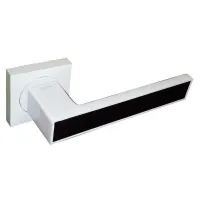Дверные ручки USK A-80048 black&white (белый с черной вставкой)