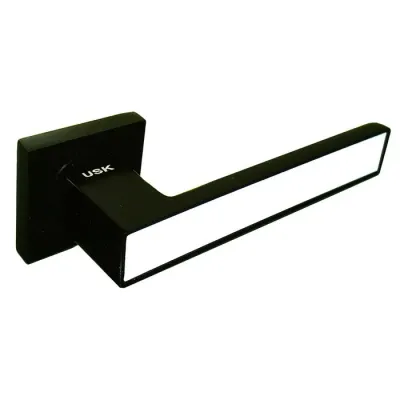 Дверные ручки USK A-80048 black&white (черный с белой вставкой)