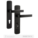 Ручки с броненакладкой ROSTEX ASTRA R 72мм mov-mov DIN PLATE 38-55мм 3клас BLACK_MAT