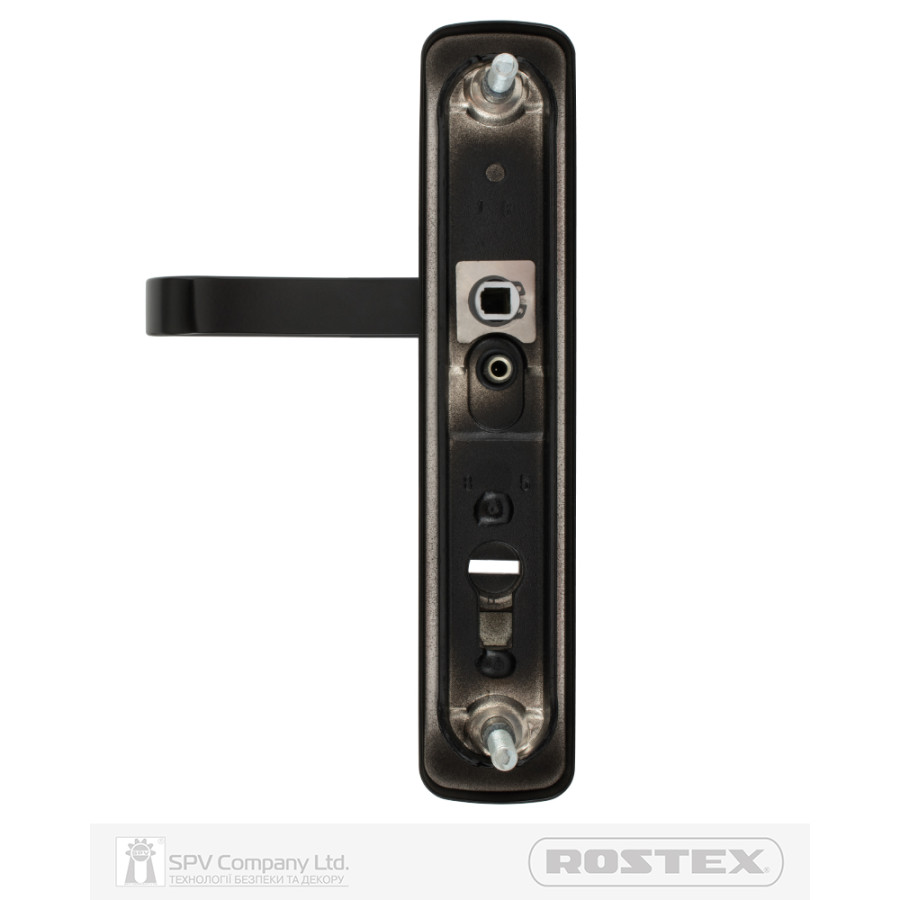 Ручки с броненакладкой ROSTEX ASTRA R 72мм mov-mov DIN PLATE 38-55мм 3клас BLACK_MAT Ручки с броненакладкой ROSTEX ASTRA R 72мм mov-mov DIN PLATE 38-55мм 3клас BLACK_MAT