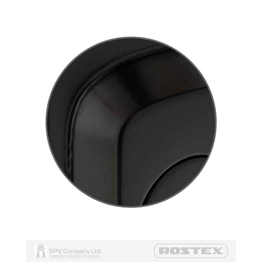 Ручки с броненакладкой ROSTEX ASTRA R 72мм mov-mov DIN PLATE 38-55мм 3клас BLACK_MAT Ручки с броненакладкой ROSTEX ASTRA R 72мм mov-mov DIN PLATE 38-55мм 3клас BLACK_MAT