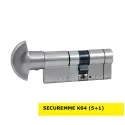 Securemme K64 ключ-тумблер (мат.хром) - 2 цилиндра под один ключ 