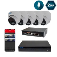 Комплект видеонаблюдения на 5 купольных 2 Мп IP-камеры SEVEN IP-7212W5-2MP Комплект видеонаблюдения на 5 купольных 2 Мп IP-камеры SEVEN IP-7212W5-2MP