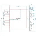 Врезной замок GRANDLOCK  2+2 (аналог меттэм 165.0.0)