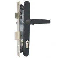 Замок для калитки Kale 153U+UZK+цилиндр [графит RAL7016]