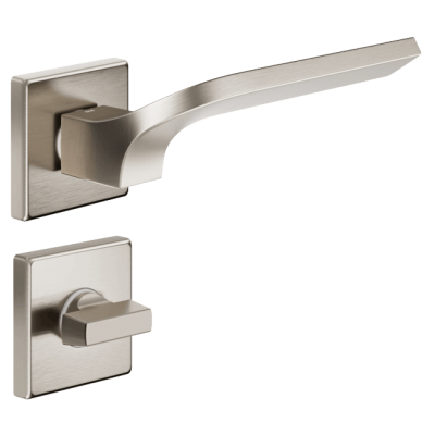 Ручка DND JOY 02, VIS-квадрат с накладкой под WC, матовый никель (к-т) Ручка DND JOY 02, VIS-квадрат с накладкой под WC, матовый никель (к-т)